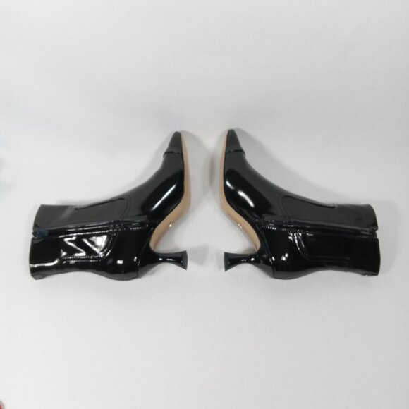 SAM EDELMAN Livia Black Patent Faux Leather Bootie Women's Size 5.5 - Picture 8 of 16
